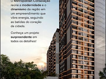 Apartamentos - Metropolitan Consola��o -Studios �2dorms.vaga